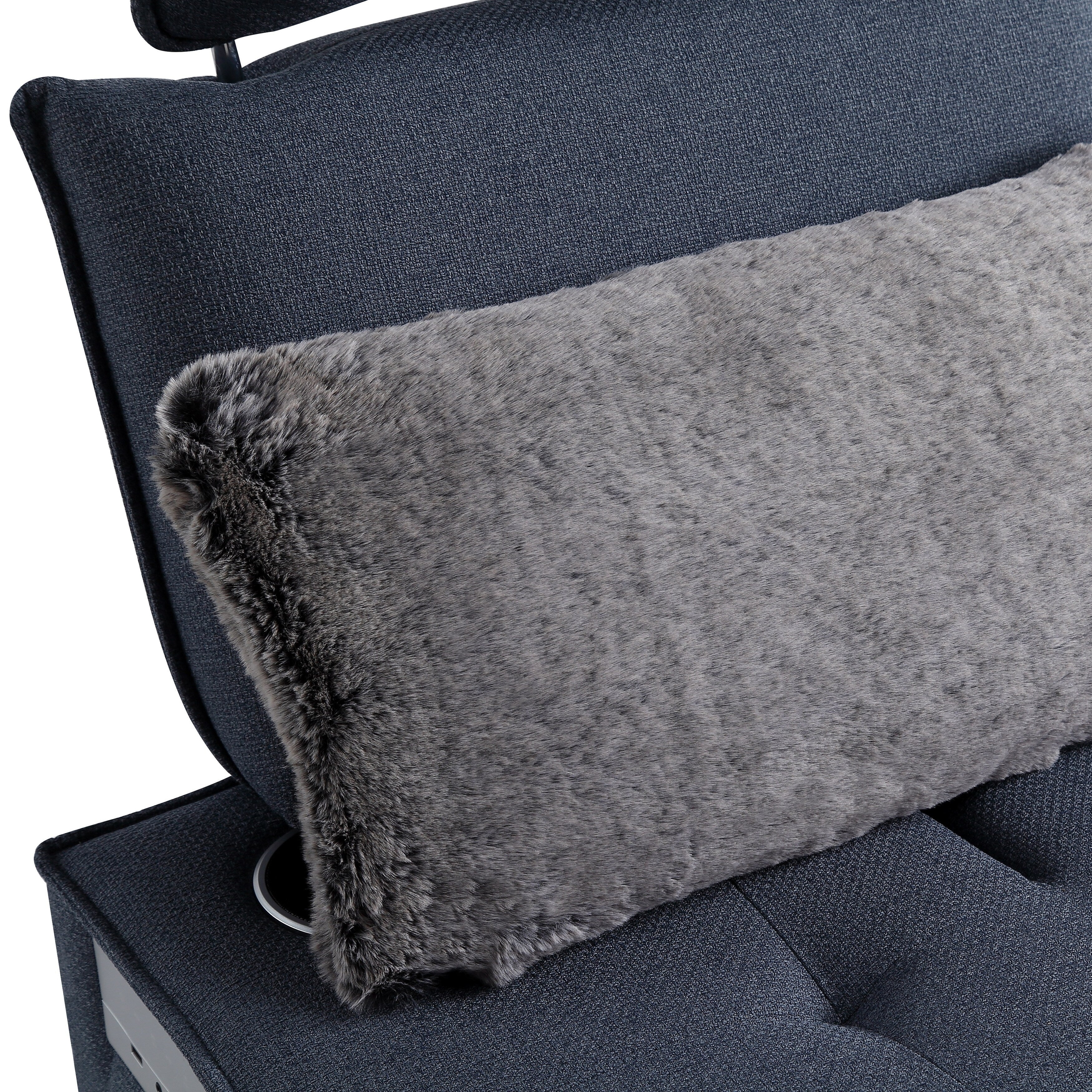 Fauteuil convertible 3 en 1, canapé inclinable réglable avec haut-parleurs Bluetooth, ports USB et oreiller moelleux