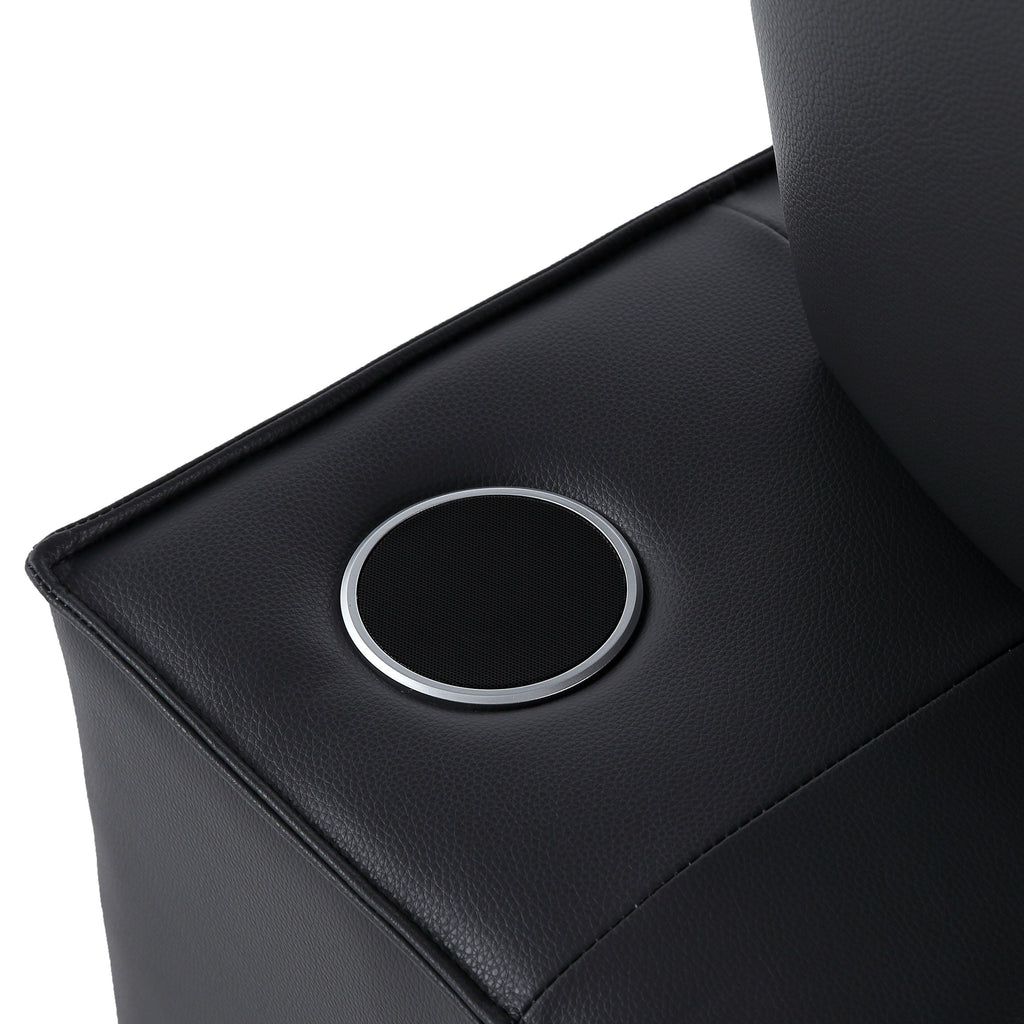Fauteuil convertible 3 en 1, canapé inclinable réglable avec haut-parleurs Bluetooth, ports USB et oreiller moelleux