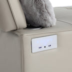 Fauteuil convertible 3 en 1, canapé inclinable réglable avec haut-parleurs Bluetooth, ports USB et oreiller moelleux