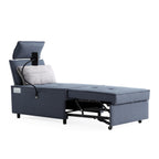 Fauteuil convertible 3 en 1, canapé inclinable réglable avec haut-parleurs Bluetooth, ports USB et oreiller moelleux