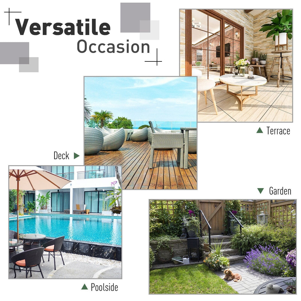 Ensemble de meubles de jardin Outsunny 3 pièces en osier, salon de jardin en rotin, canapé sectionnel avec chaise longue rembourrée