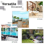 Ensemble de meubles de jardin Outsunny 3 pièces en osier, salon de jardin en rotin, canapé sectionnel avec chaise longue rembourrée