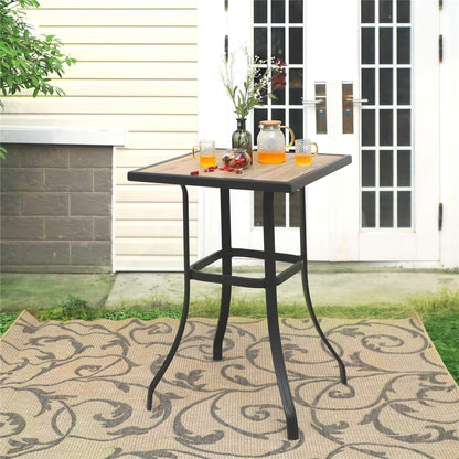 Ensemble de 3 tabourets de bar pivotants et table bistro d'extérieur MAISON?ARTS