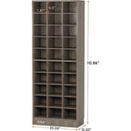 30 Pairs Tall Shoe Cabinet, 10 Tiers White Wooden Shoe Storage Rack for Closet, Entryway - 10-tier