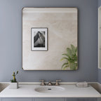 Miroir de salle de bain mural encadré