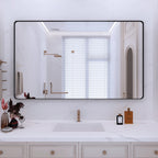 Miroir de salle de bain mural encadré
