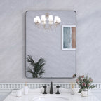 Miroir de salle de bain mural encadré