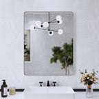 Miroir de salle de bain mural encadré