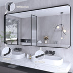 Miroir de salle de bain mural encadré