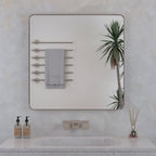 Miroir de salle de bain mural encadré