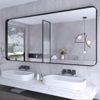 Miroir de salle de bain mural encadré