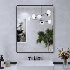 Miroir de salle de bain mural encadré
