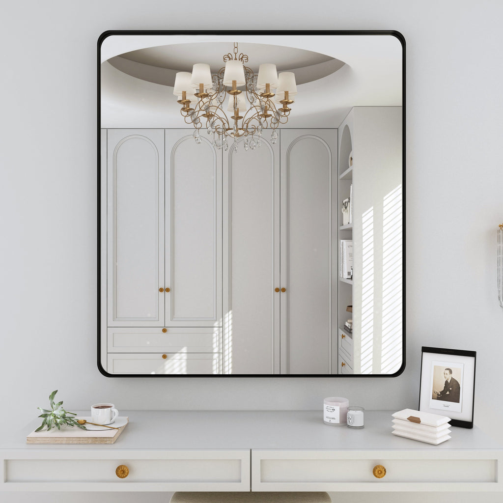 Miroir de salle de bain mural encadré
