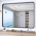 Miroir de salle de bain mural encadré