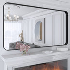 Miroir de salle de bain mural encadré