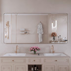 Miroir de salle de bain mural encadré