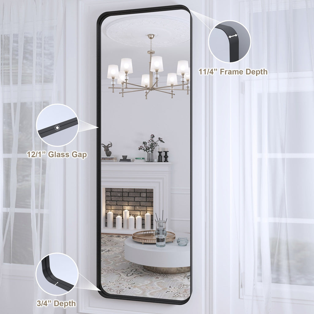 Miroir de salle de bain mural encadré