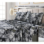 Taies d'oreiller imprimées ultra-douces en coton 300 fils (lot de 2)