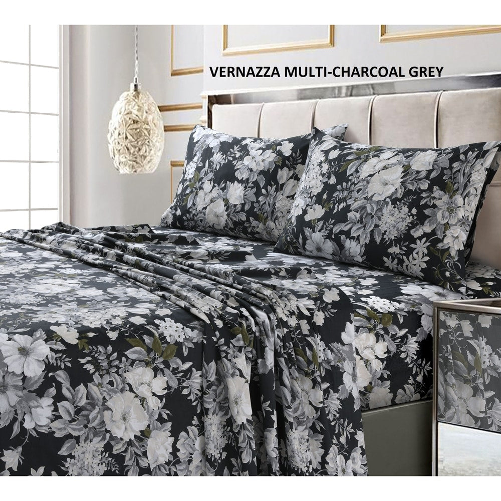 Taies d'oreiller imprimées ultra-douces en coton 300 fils (lot de 2)