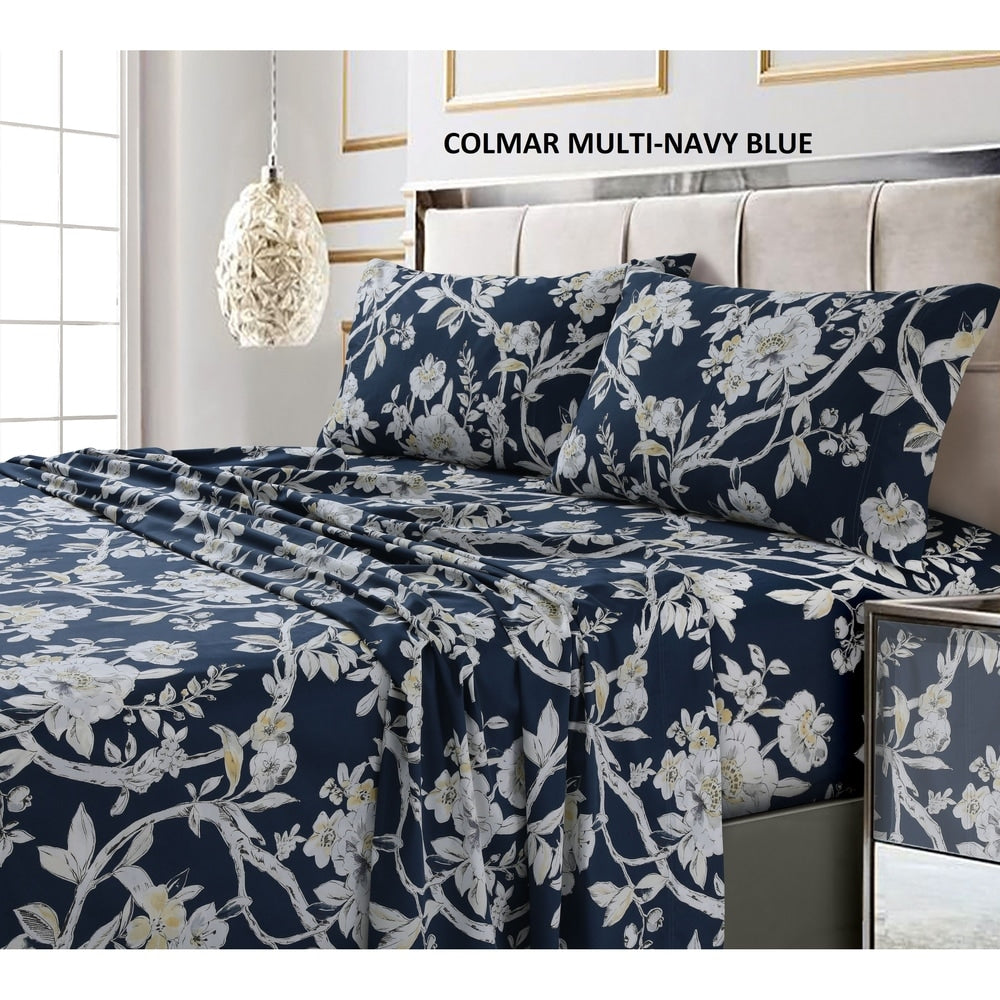 Taies d'oreiller imprimées ultra-douces en coton 300 fils (lot de 2)