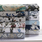 Taies d'oreiller imprimées ultra-douces en coton 300 fils (lot de 2)