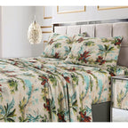 Parure de lit imprimée ultra-douce en coton 300 fils au pouce carré avec poche profonde