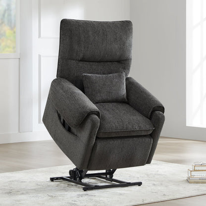 Fauteuil inclinable électrique 30" en chenille gris acier