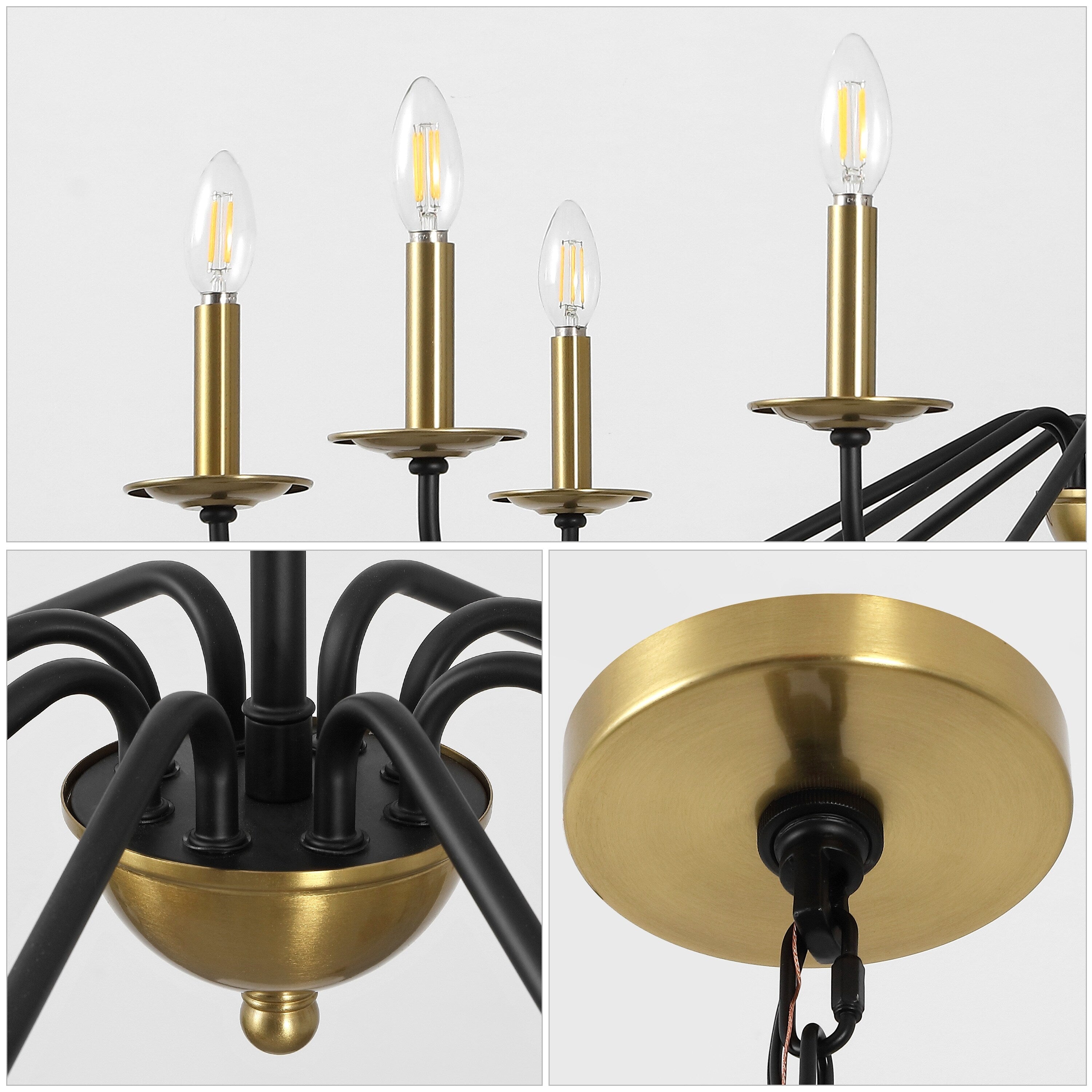Lustre LED en fer à 6 lumières, 34,75 $, par JONATHAN Y