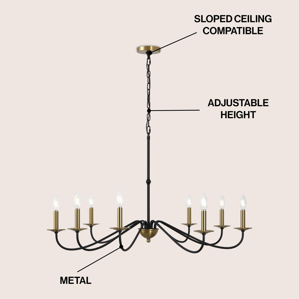 Lustre LED en fer à 6 lumières, 34,75 $, par JONATHAN Y