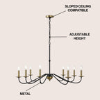 Lustre LED en fer à 6 lumières, 34,75 $, par JONATHAN Y