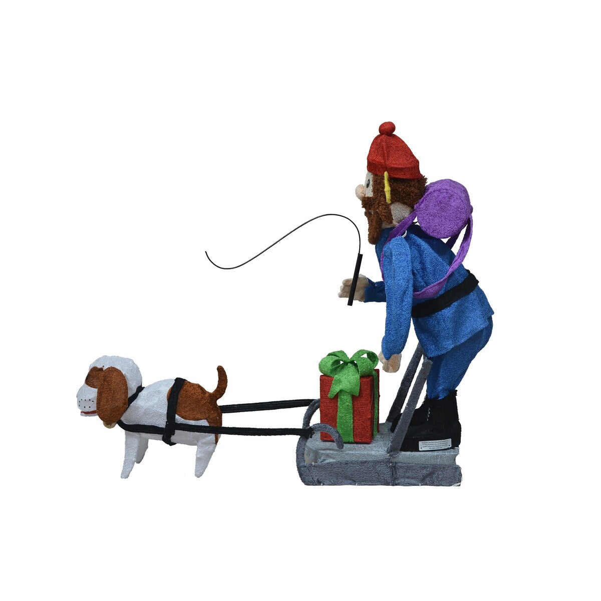 34 Rudolph 3D pré-éclairé LED Yard Art debout Yukon et chien