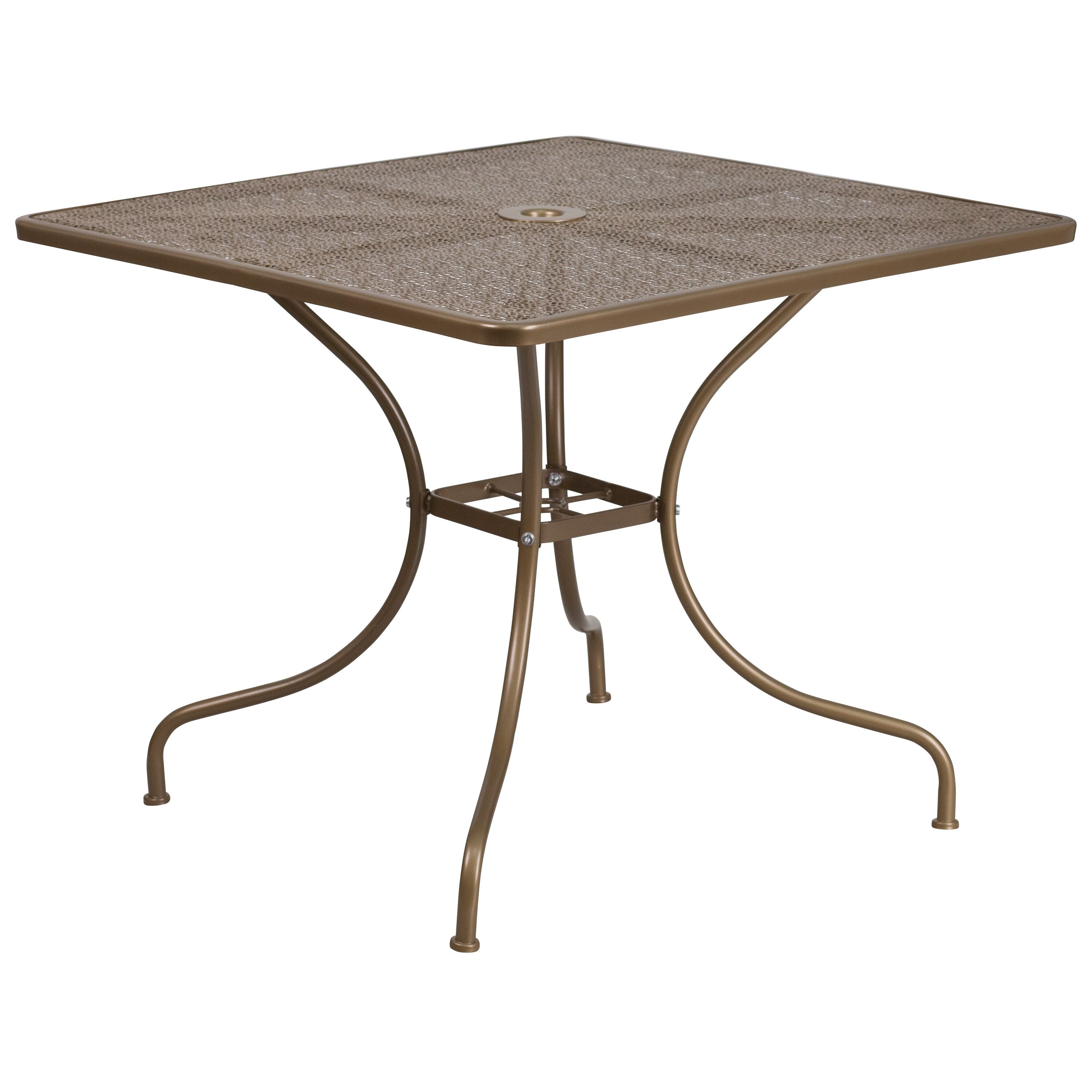Ensemble de salle à manger carré en acier, 5 pièces, 35,5 pouces, pour intérieur et extérieur