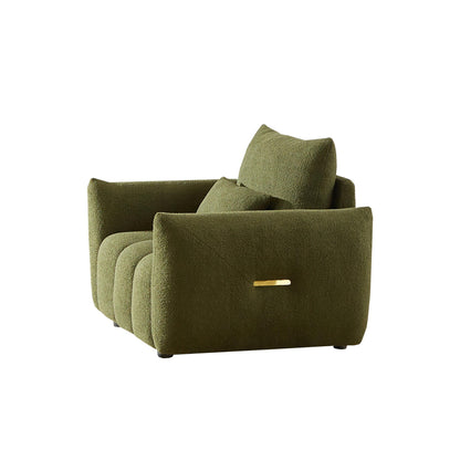 Canapé en tissu Teddy 36,8 pouces, fauteuil de salon moderne pour appartement, bureau, salon et chambre, vert