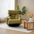 Fauteuil de salon réglable, pivotant à 360 degrés, pliable et inclinable, avec support pour téléphone