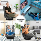 Chaise de jeu pivotante à 360 degrés avec dossier réglable et pliable