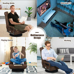 Chaise de jeu pivotante à 360 degrés avec dossier réglable et pliable