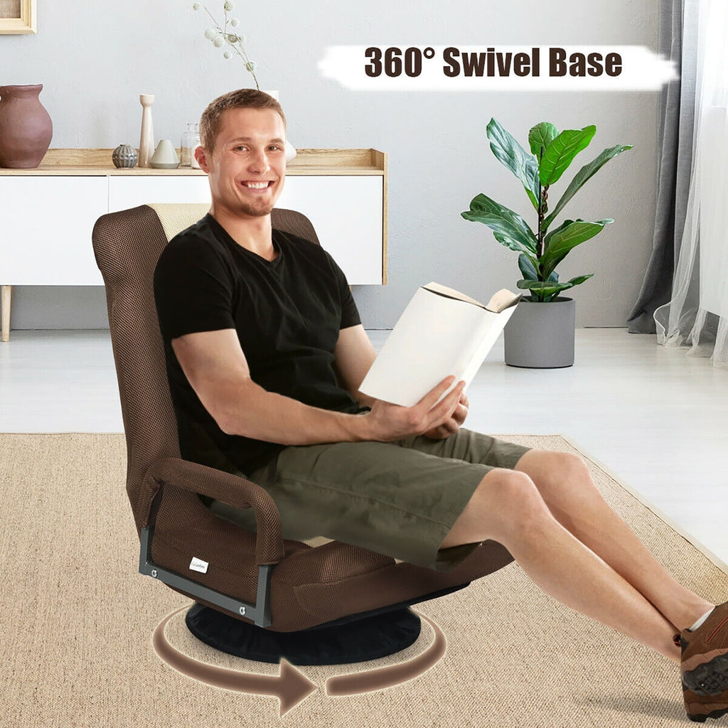 Chaise de jeu pivotante à 360 degrés avec dossier réglable et pliable
