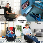 Chaise de jeu pivotante à 360 degrés avec dossier réglable et pliable