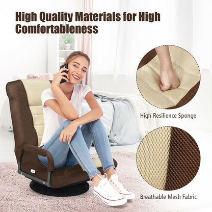 Chaise de jeu pivotante à 360 degrés avec dossier réglable et pliable