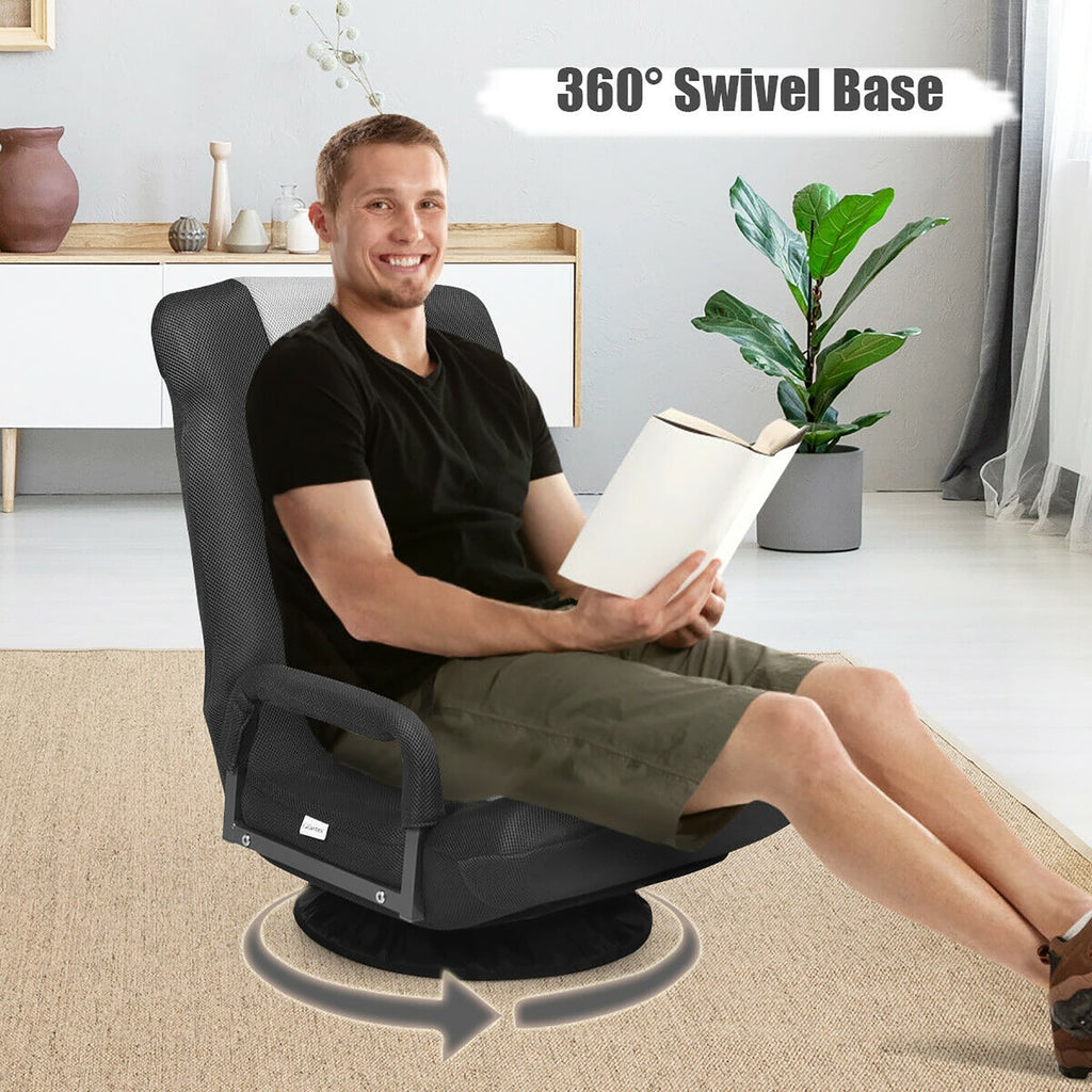 Chaise de jeu pivotante à 360 degrés avec dossier réglable et pliable