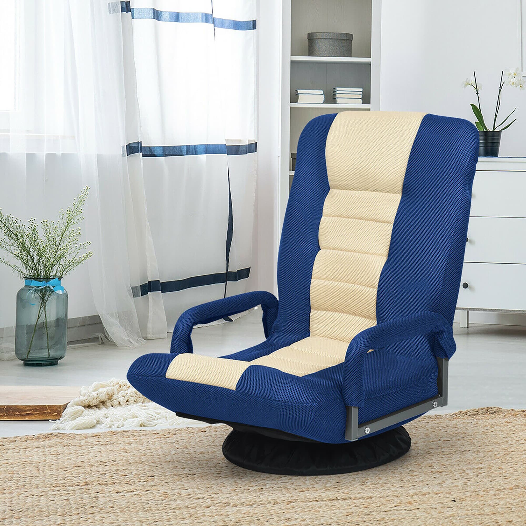 Chaise de jeu pivotante à 360 degrés avec dossier réglable et pliable