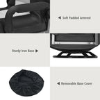 Chaise de jeu pivotante à 360 degrés avec dossier réglable et pliable