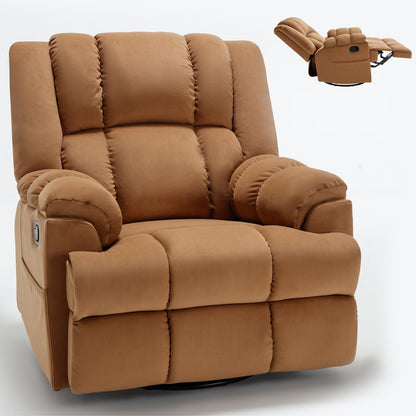 Fauteuil inclinable manuel pivotant à 360°, fauteuil à bascule réglable, canapé simple surdimensionné pour salon