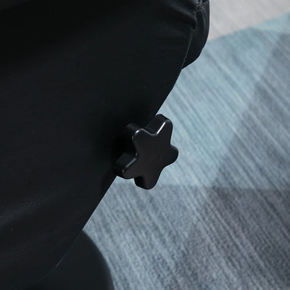 Fauteuil de bureau inclinable pivotant à 360°, réglable et inclinable, en cuir PU souple, avec repose-pieds
