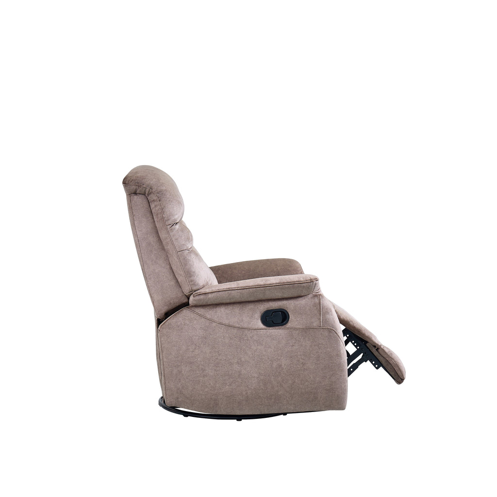 Fauteuil inclinable pivotant à 360°, fauteuil de salon moderne en velours, canapé simple réglable avec support lombaire