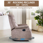 Fauteuil inclinable pivotant à 360°, fauteuil de salon moderne en velours, canapé simple réglable avec support lombaire