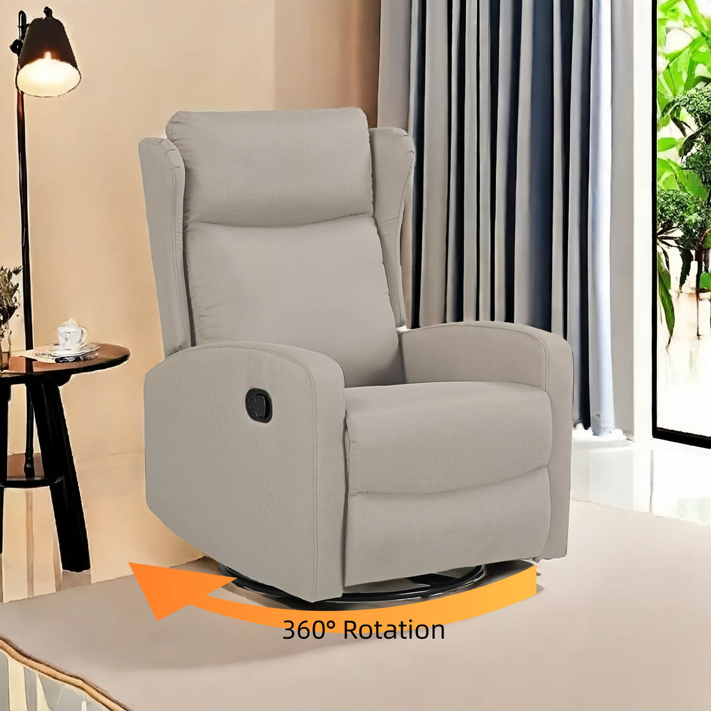 Fauteuil inclinable pivotant à 360° avec dossier réglable - Design moderne pour salon, bureau et espaces de divertissement