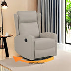 Fauteuil inclinable pivotant à 360° avec dossier réglable - Design moderne pour salon, bureau et espaces de divertissement