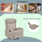 Fauteuil inclinable pivotant à 360° avec dossier réglable - Design moderne pour salon, bureau et espaces de divertissement