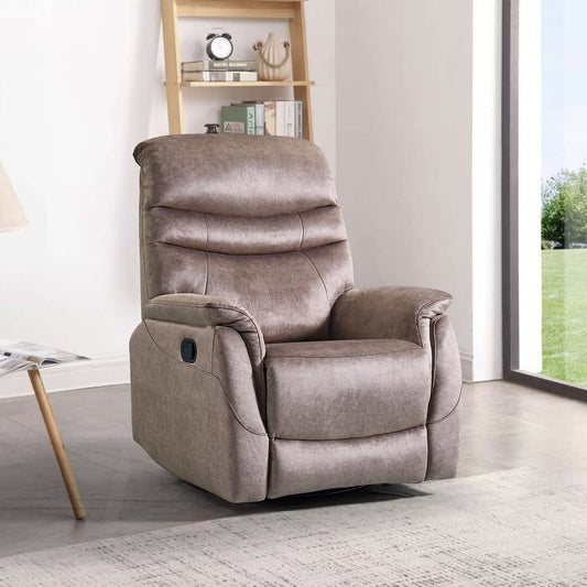 Fauteuil inclinable pivotant à 360° avec dossier réglable, tissu durable, canapé inclinable moderne avec soutien lombaire